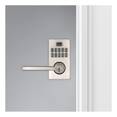 Kwikset SmartCode 917 Series Electronic Halifax Lever, Satin Nickel